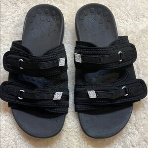 Vionic Rejuvenate Recovery Womens Black Sandals Sz 6